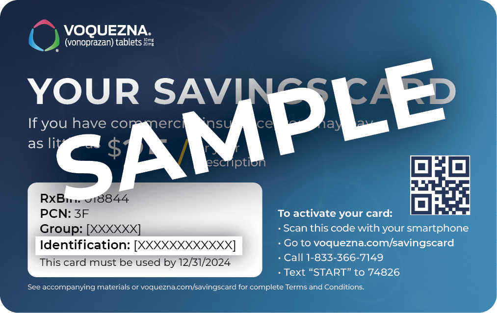 VOQUEZNA® (vonoprazan) savings card